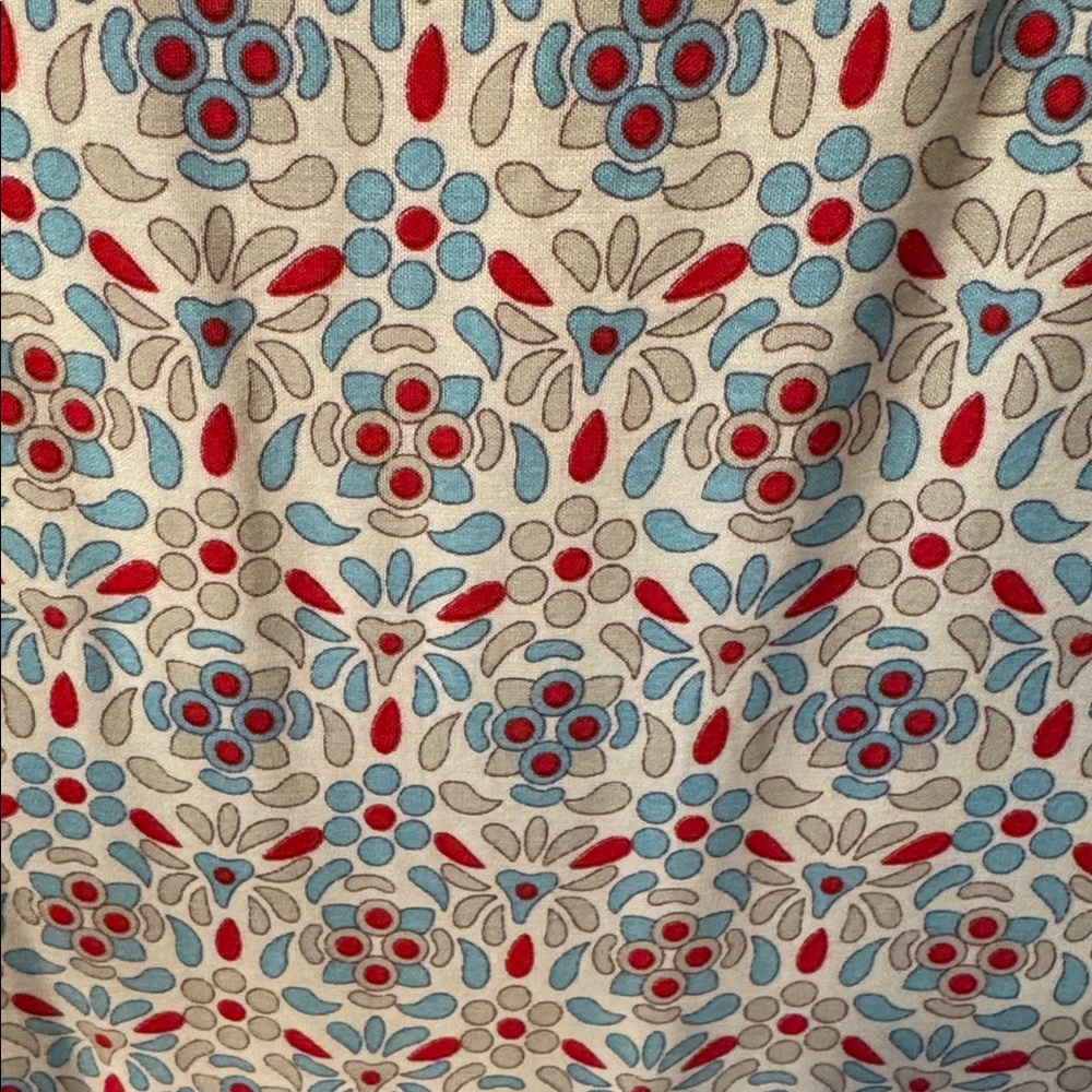 Doe & Rae Blue, white and Red Patterned Sundress size large - Picture 4 of 14